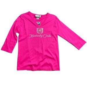Equine Artwear Kentucky Oaks Embellished T-shirt Womens Size Small Horseshoe NEW